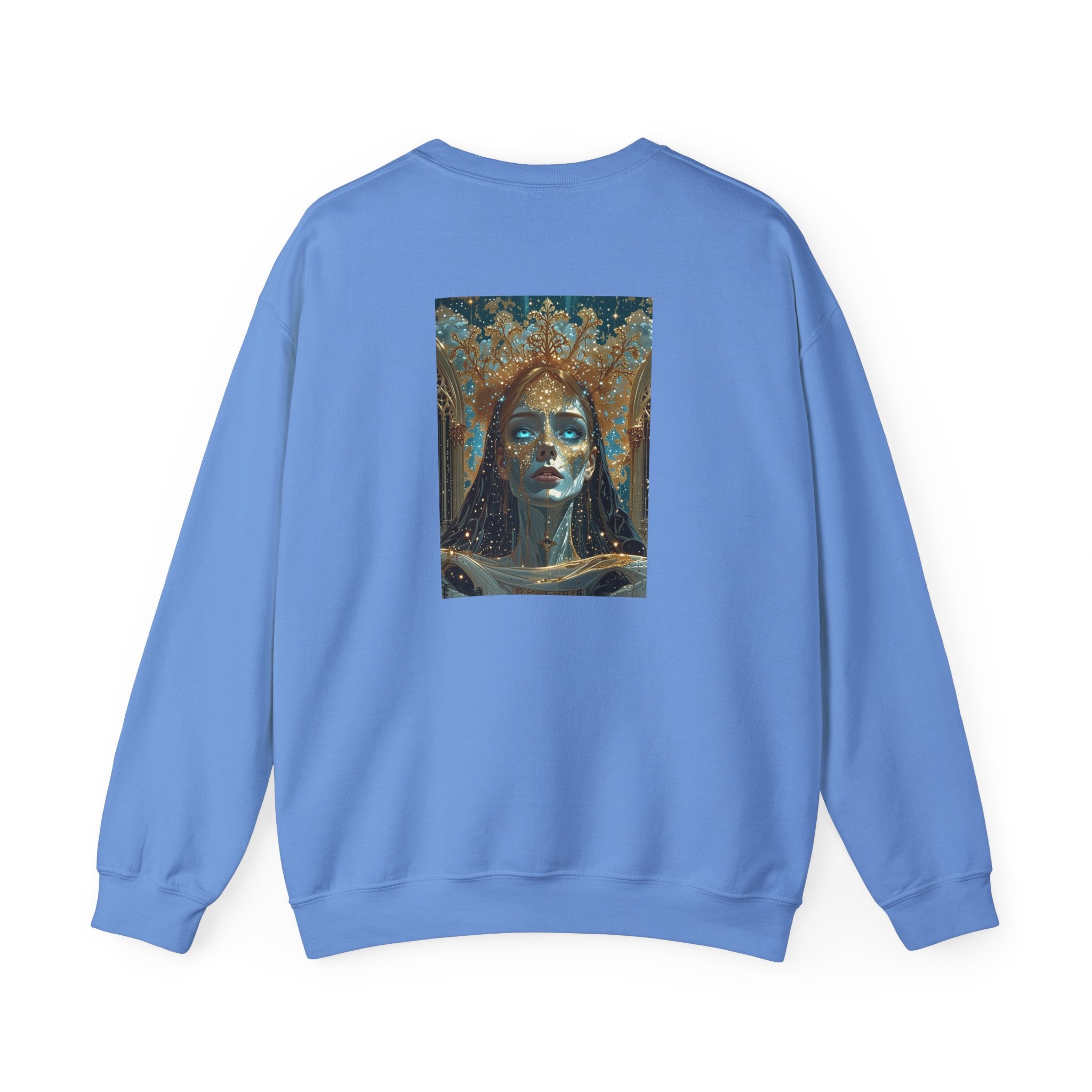 Golden Crowned Siren sweatshirt | Gothic portrait crewneck