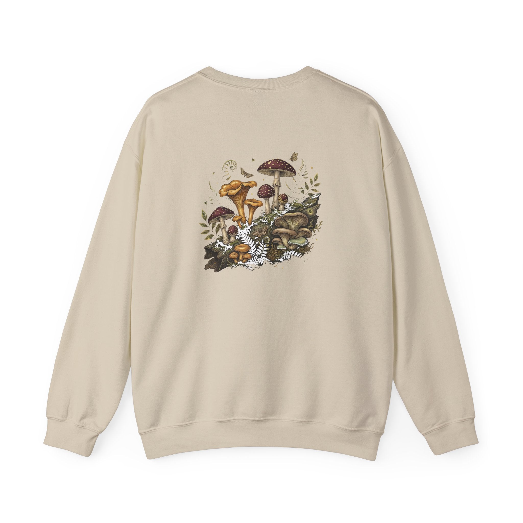 Forest Mushroom Bouquet Sweatshirt | Toadstools, Ferns, Woodland Herbs