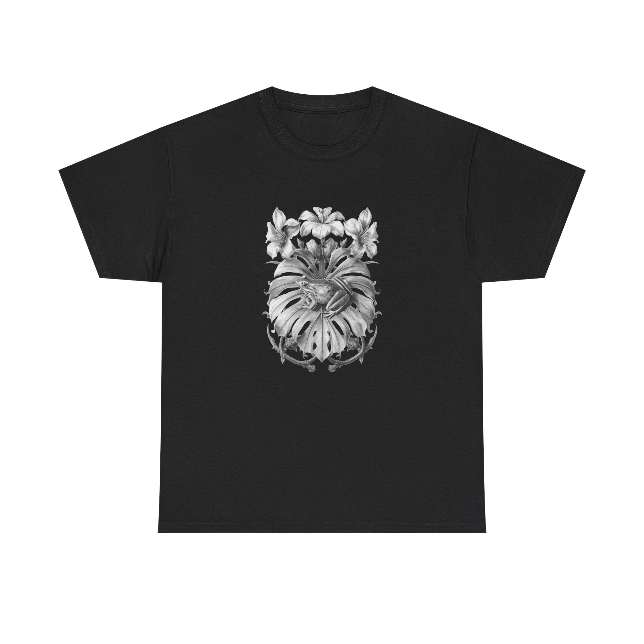 Dark Academia Botanical Frog Shirt | Vintage Apothecary Coqui Tee