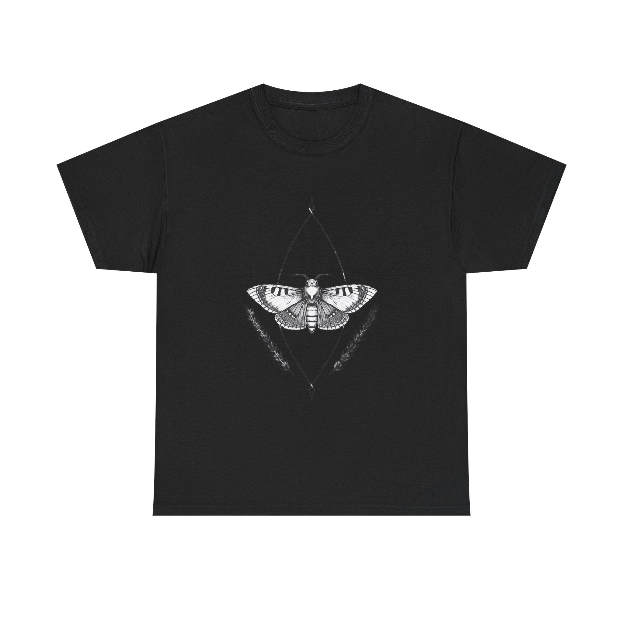 Dark Academia Luna Moth T-Shirt | Forest Goth Botanical Insect Graphic | Dark Mori Apothecary Aesthetic