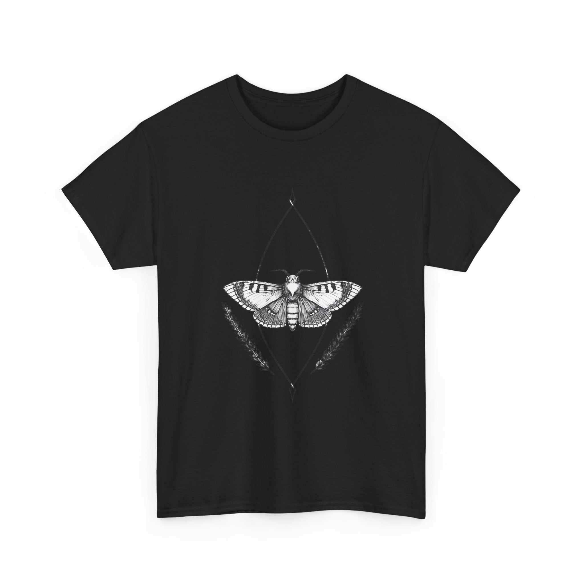 Dark Academia Luna Moth T-Shirt | Forest Goth Botanical Insect Graphic | Dark Mori Apothecary Aesthetic