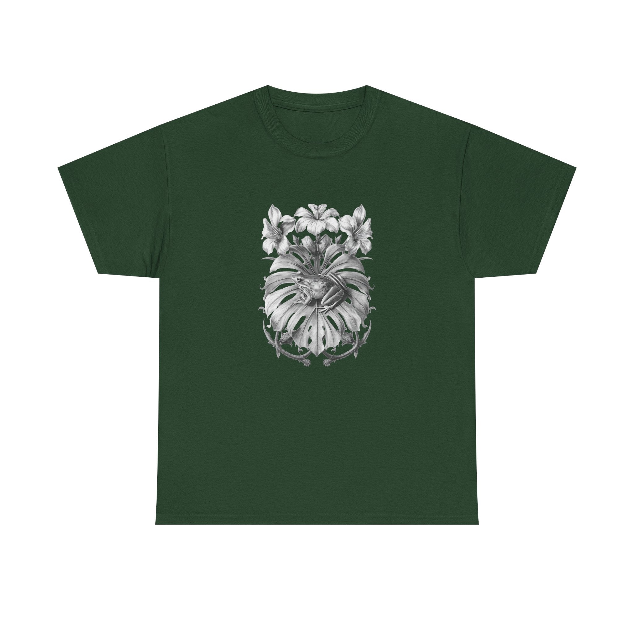 Dark Academia Botanical Frog Shirt | Vintage Apothecary Coqui Tee