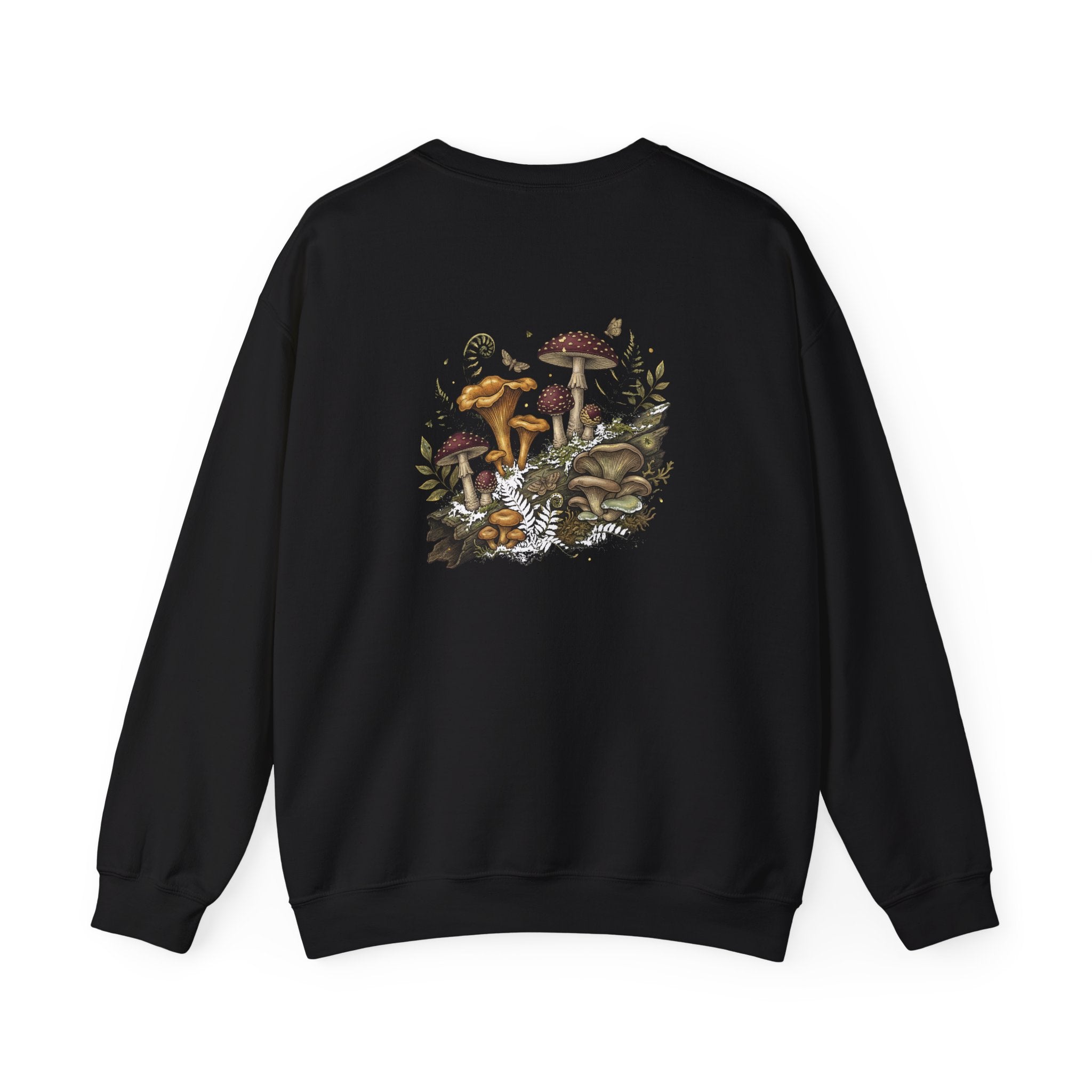 Forest Mushroom Bouquet Sweatshirt | Toadstools, Ferns, Woodland Herbs