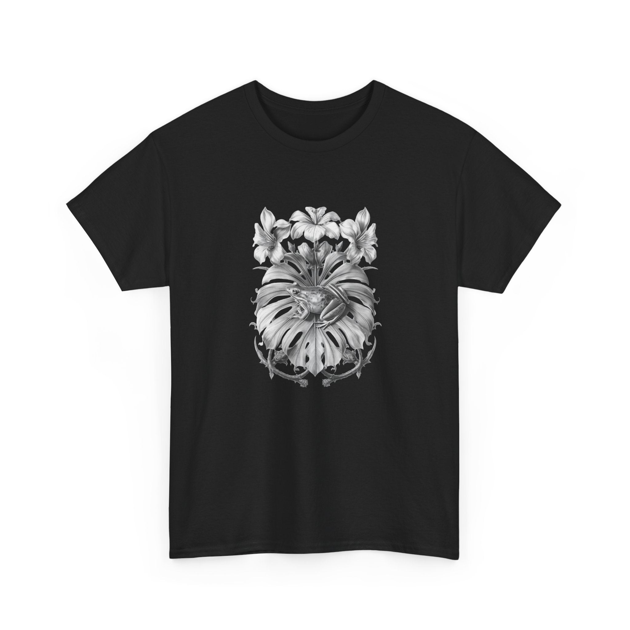 Dark Academia Botanical Frog Shirt | Vintage Apothecary Coqui Tee